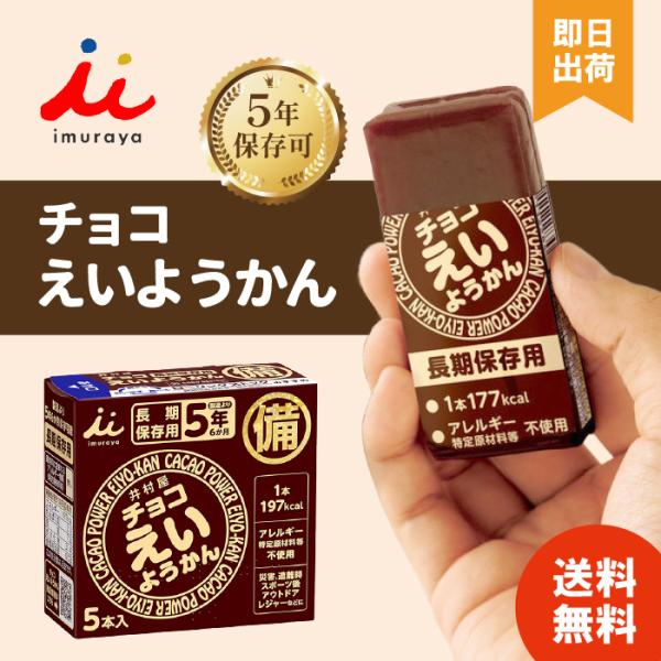 井村屋 羊羹 非常食 スポーツ ギフト 防災食 備蓄 チョコえいようかん 5年保存 個包装 お菓子 防災グッズ
