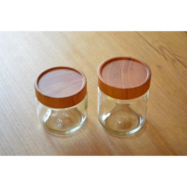 保存瓶 ガラス製【Stacking Pot (Short)｜MokuNeji (石川県)】おしゃれ かわいい おすすめ 木の蓋 保存容器 ハーブ 香辛料 調味料 モクネジ 国産 日本製