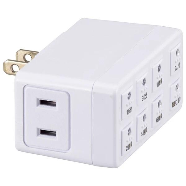 ● 設定した時間になると、自動で電源が切れます。 使用する電気器具を本製品のコンセントに差して使用します。● ボタンを選んで押すだけの簡単タイマー設定（設定プログラム6個)。● 繰り返しボタンを押すと、24時間後にプログラムが繰り返し稼働。...