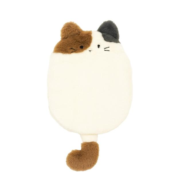 【かわいいネコのデザインが特徴の湯たんぽカバーです。】【ふわふわの生地と湯たんぽの温もりが癒してくれます。】【ジッパー式なので簡単に出し入れすることができます。】