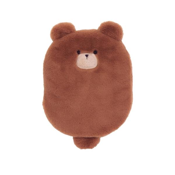 【かわいいクマのデザインが特徴の湯たんぽカバーです。】【ふわふわの生地と湯たんぽの温もりが癒してくれます。】【ジッパー式なので簡単に出し入れすることができます。】