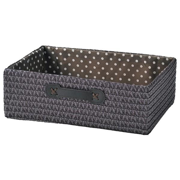 ちどり産業 PPバスケット 浅型 13-91 ブラウン (幅36×奥行26×高さ12cm