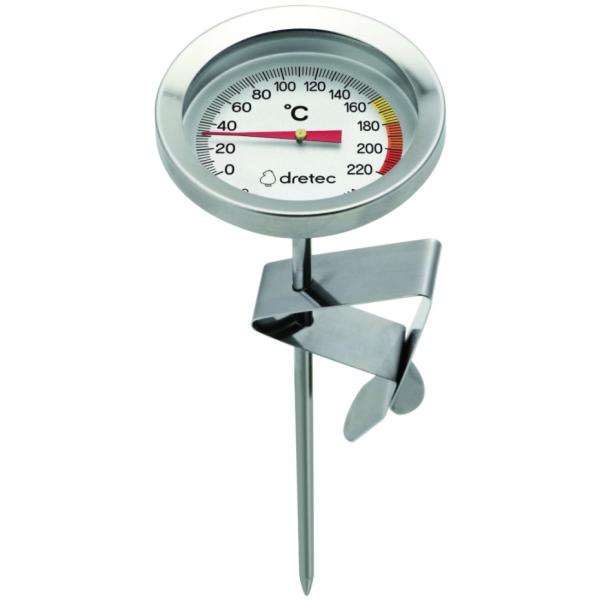 【２℃刻みの温度表示でより細かく調整ができます。】【大きい表示盤なので、見やすく分かりやすいです。】【取り付け金具は鍋の深さに合わせて調整できます。】