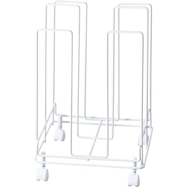 【従来品よりも更に収納力がUPした、ワイドタイプです。】【結束しやすいヒモ通しのスペース付きです。】【360度回転するキャスター付きで、移動しやすいです。】