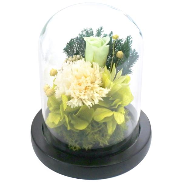 スープ プリザーブドフラワー ガラスドーム 清華 C25000 仏花 仏壇用