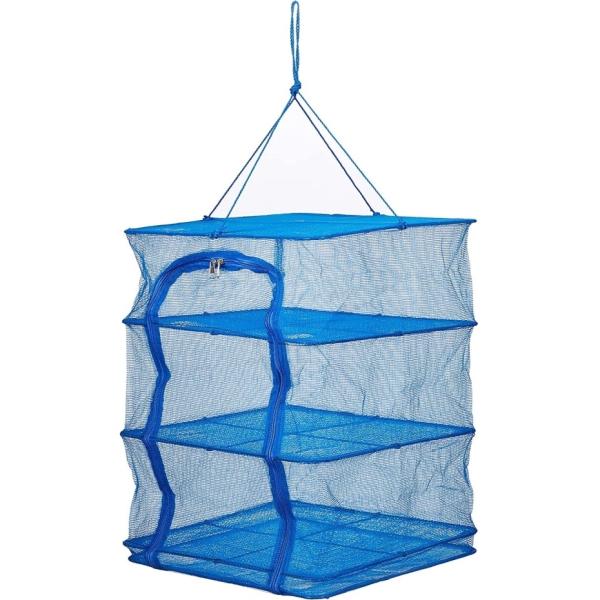 【通気性の良い細かいメッシュで害虫を寄せつけません。】【たくさん乾燥させることができる3段タイプです。】【U型ダブルファスナーで出し入れがしやすいです。】