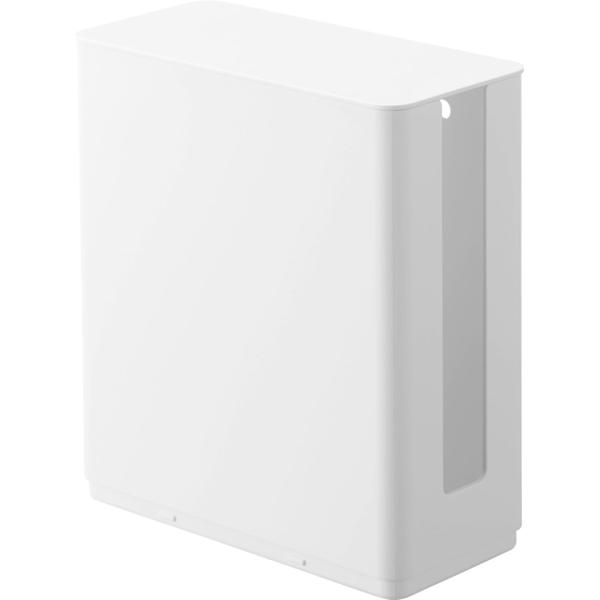 他サイト： 山崎実業 重ねられる スリム蓋付きルーター収納ケース スマート WH ホワイト 4913の商品画像