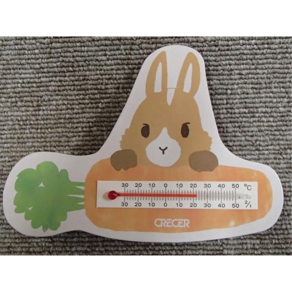 かわいいアニマル温度計台紙背面に折り畳み式スタンド付きガラス棒温度計付き (1目盛2℃)