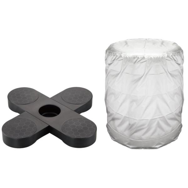 【本体のくぼみ部分にホイールナットを収納できます。】【カバーで、雨・紫外線・汚れた空気からタイヤを守る。】【13・14・15インチのタイヤに対応。】