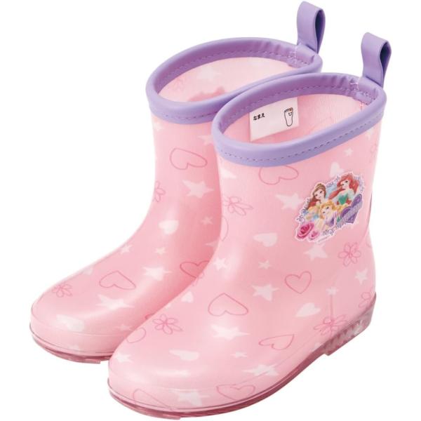 SKATER スケーター レインブーツ シューズ 長靴 子供用 ディズニー プリンセス 反射テープ付 16cm RIBT16-A (プレゼント 入園祝い 入学祝い 子供 女の子 雨具)