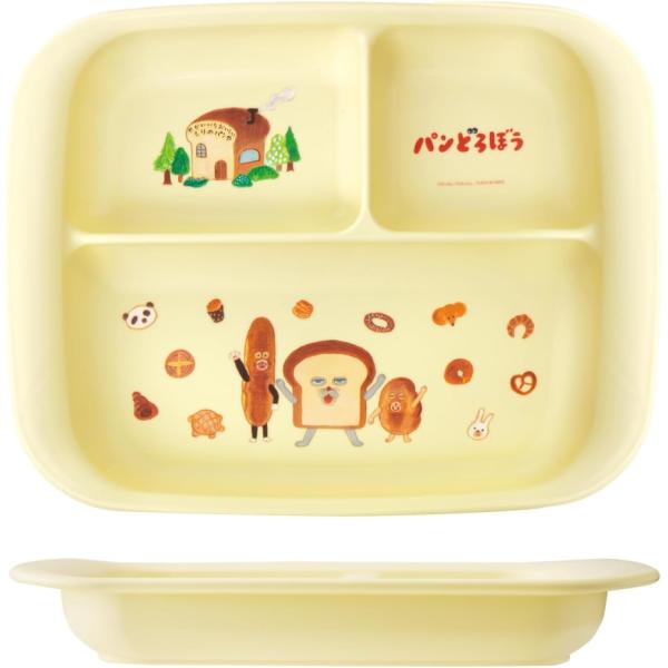 (宅急便コンパクト) Skater スケーター XP7AG ベビー用PPランチプレート パンどろぼう 絵本  離乳食 皿 仕切り 食洗機対応 電子レンジ 抗菌 赤ちゃん