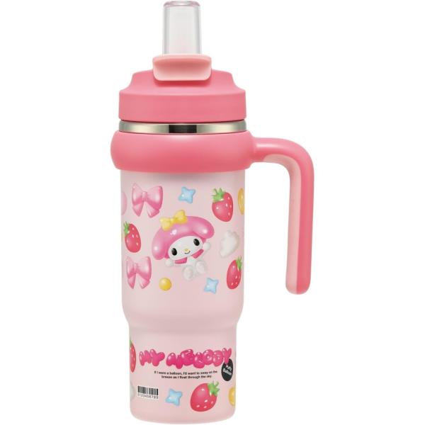 口当たりが良く飲みやすいシリコーン製のストロー飲み＆ソフトなプラスチックの直飲みの2WAY！飲む時に後ろに倒すと戻らず固定！