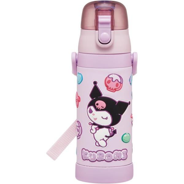 Skater スケーター SDPV5 軽量 3D立体プリント ロック付き ダイレクトステンレスボトル 480ml クロミ サンリオ マシュグミ 女の子 女子 直飲み 保冷専用