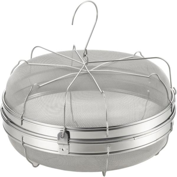 【フック付きなので連結して干すことも可能。】【上ザルは浅ザルとしても使えて便利。】【金属加工の産地である、新潟県の県央地域で製造。】