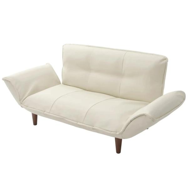 他サイト： セルタン カウチソファ 2人掛け KAN PVC生地 A01p-598WH PVCアイボリー 日本製 （代引き不可・配達時間指定不可・日祝日配達不可）の商品画像