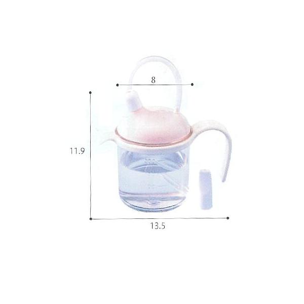 ストロー付カップ 220ml  800205  浅井商事 日本製 吸い口 寝たまま飲める ストロー カップ 介護食器 食器 コップ 介護 高齢者