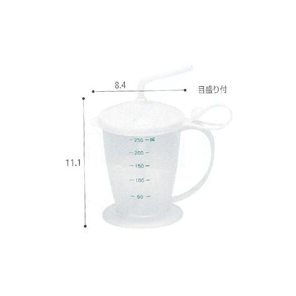・ストローが付いて飲みやすい。目盛りが入って使いやすい。・目盛り付。●サイズ／直径8.4（持ち手除く）×高さ11.1cm●容量／300mL●重さ／57g●材質／ふた：ポリエチレン、本体・ストロー：ポリプロピレン●耐熱温度／本体・ストロー：-...