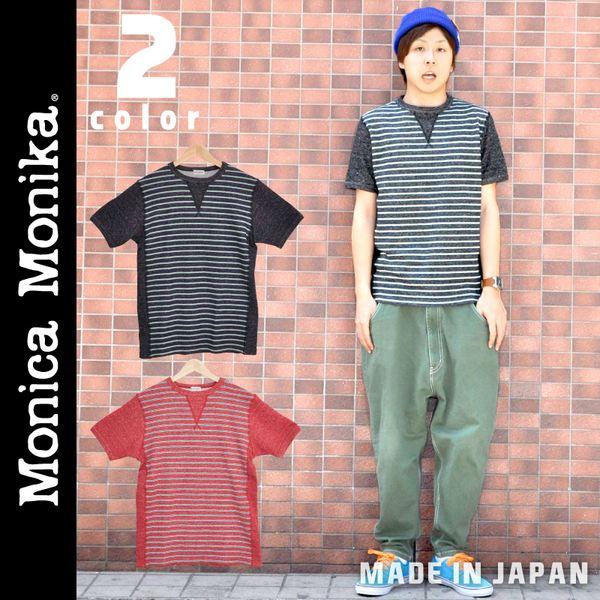 スウェット ボーダー柄 Tシャツ 半袖 メンズ トップス ボーダー 