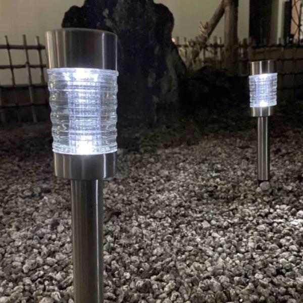 トレードワン ソーラーガーデングラスライト 4本セット クリスタル