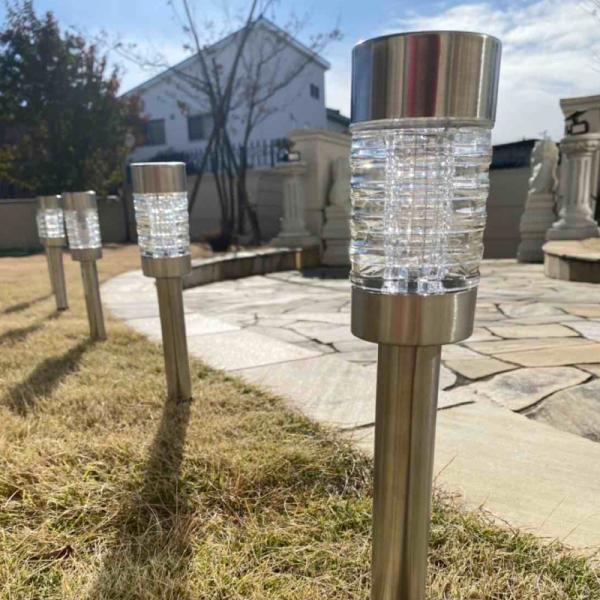 トレードワン ソーラーガーデングラスライト 8本セット クリスタル