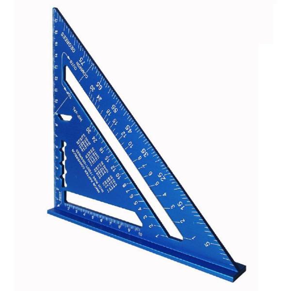 siawadeky 三角定規 木工用 丸鋸定規 45度ケガキ工具 7インチ アルミ合金 0-90度 多角度 ツール 大工道具 両面目盛り 測量用品 分