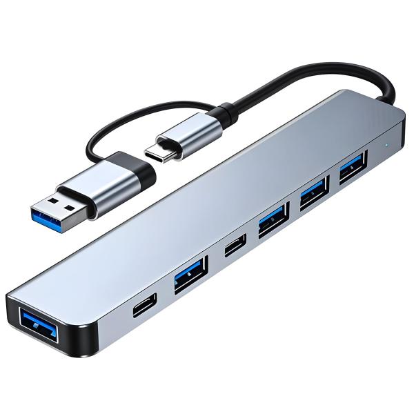 Yasoku USBハブ 7-in-1 Type-C 拡張ドック usb-c hub 多機能PC拡張 5Gbps 高速転送 Mac Pro、Chrom