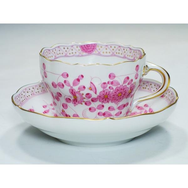 人気のショッピング マイセンインドの華ピンクカップ&ソーサー 食器