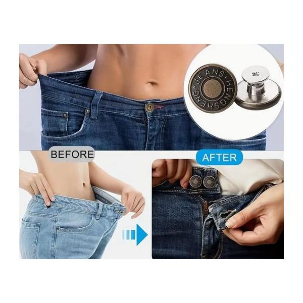 ※取り付けにはプラスドライバーの用意が必要ですウエストサイズの変更や壊れたボタンの交換に最適1.任意の場所に目打ちやドライバーなどで穴をあけます2.ボタンの表を穴に通します3.裏側にボタンの裏側を通し、ドライバーで締めこんで完了