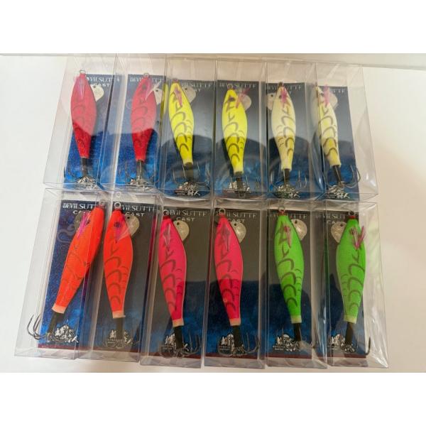 【12箱】ワンナック デビルスッテ キャスト 27g  6色（黄、緑、白、赤、ピンク、オレンジ）各２個 全傘　デビルスッテキャスト デビルスッテII