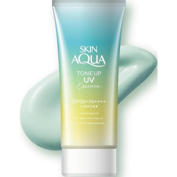 スキンアクア(SKIN AQUA) トーンアップUVエッセンスミントグリーン 80g(透明感アップ カラーコントロールUV 日焼け止め SPF50+ PA++++ 化粧下地)