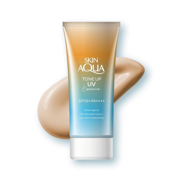 SKIN AQUA スキンアクア トーンアップUＶエッセンス ラテーベージュ― 80g 日焼け止め (SPF50+ PA++++) 化粧下地