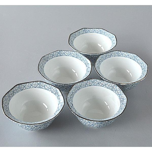 小鉢 5個セット 8角卍格子 和心 φ12ｃｍ