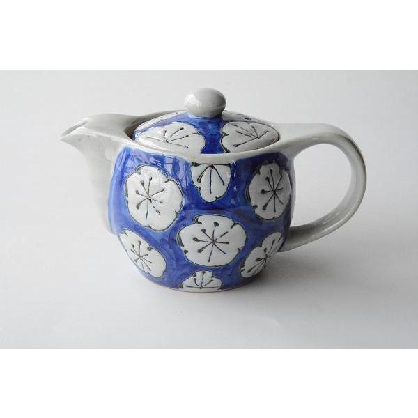急須 藍色梅 ティーポット 茶こしつき