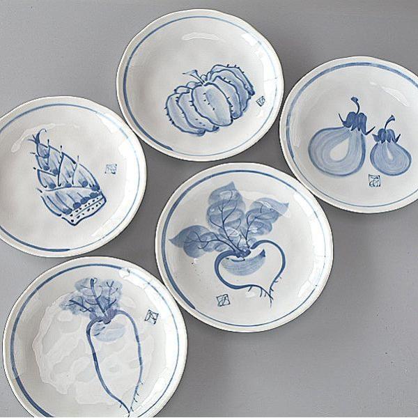 中皿 5枚セット 手描きの野菜 : 暮らしの器 - 通販 - Yahoo!ショッピング