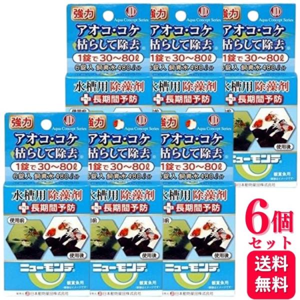 ニチドウ 6個セット 水槽用除藻剤 ニューモンテ 6錠 アオコ コケ