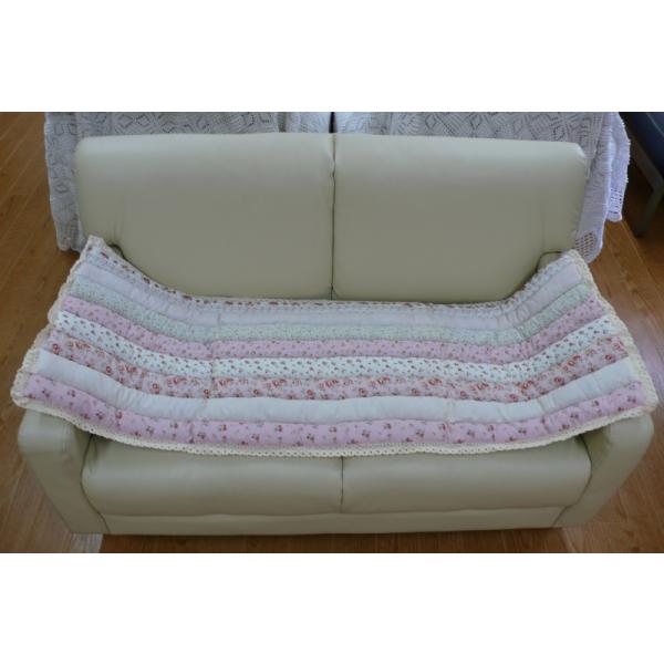 パッチワーク調ぽこぽこロングシートクッション【40x120cm】40幅 ダイニング ベンチ ごろ寝