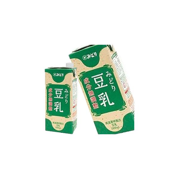 豆乳 九州乳業 みどり豆乳 成分無調整豆乳 1000ml紙パック×12本 【3〜4営業日以内に出荷】  同梱不可