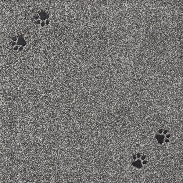 タイルマット タイルラグ てくてく肉球 50×50cm グレー ラグタス(Rugtasu)