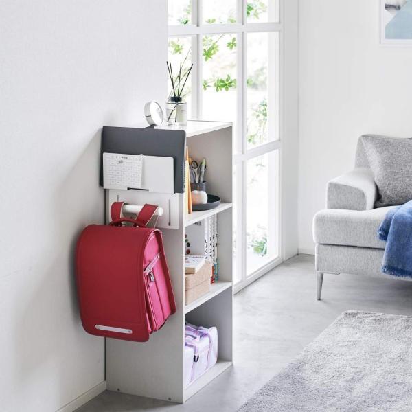 タワー tower カラーボックス横タブレット＆ランドセルホルダー  タワー 山崎実業 収納 浮かせる かばん ランドセル リュック 入学準備 入園準備 新生活 子供部屋 おしゃれ シンプル 2123