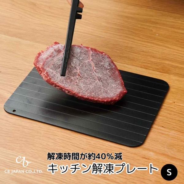 シービージャパン CBJAPAN キッチン解凍プレート S 465240 解凍プレート 解凍 急速解凍 自然解凍 時短 時短料理 粗熱取り 急速冷凍 薄型 フッ素加工