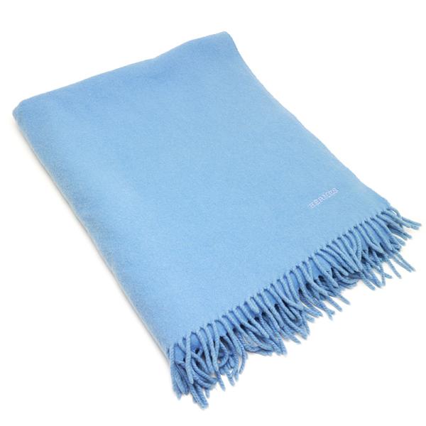 HERMES エルメス カシミアストール ブルー系 大判 : 質屋クラタセブン