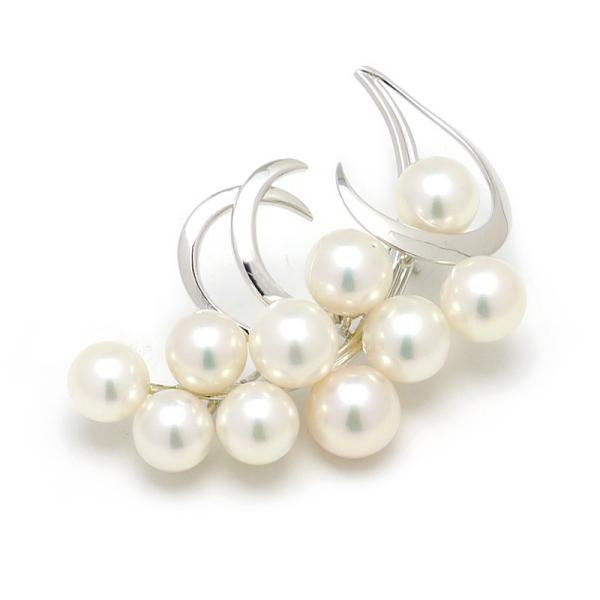 MIKIMOTO ミキモト パールブローチ K18WG・パール径約7.5-8.0mm MIKIMOTO ミキモト パールブローチ K18WG・パール径約7.5-8.0mm
