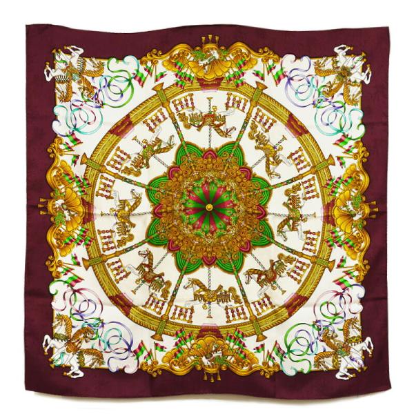 HERMES エルメス カレ90 シルク100% 「LUNA PARK（遊園地