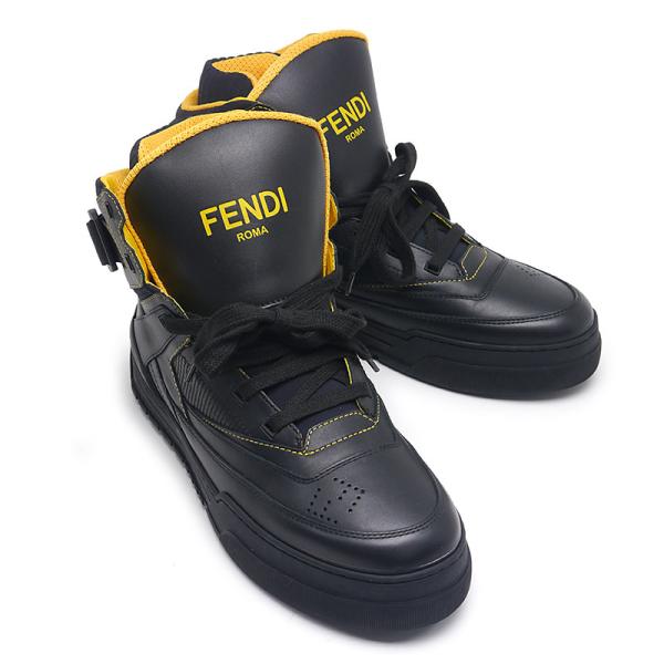 FENDI ブラック ハイカットスニーカー サイズ36 FENDI（フェンディ） ハイカットスニーカー ブラック サイズ8 : 質屋
