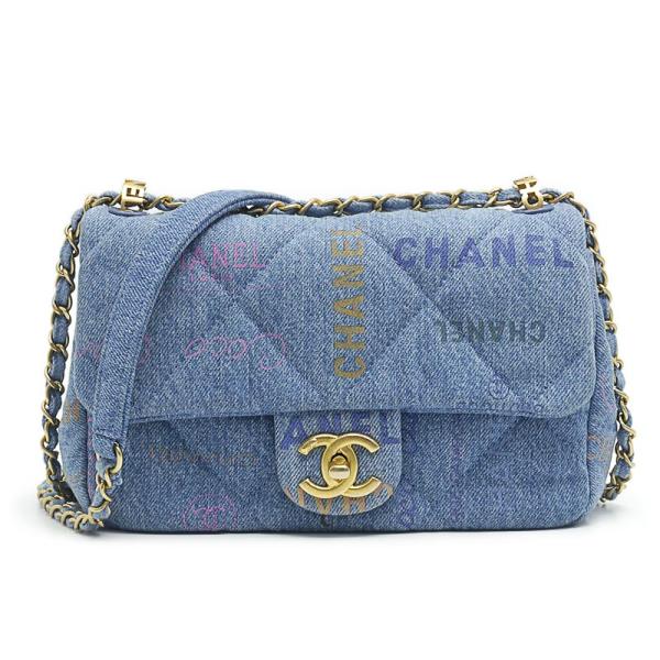CHANEL（シャネル） マトラッセ チェーンショルダーバッグ デニム ブル