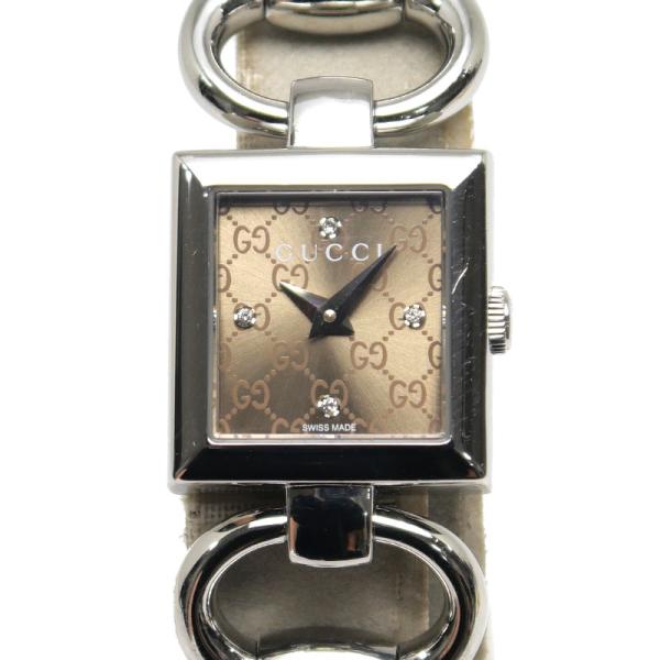 GUCCI（グッチ） トルナヴォーニ クォーツ 4Pダイヤ SS ブラウン文字盤