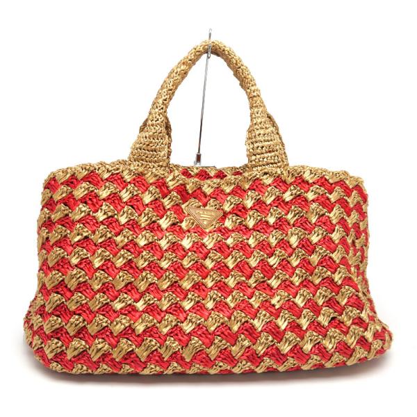 PRADA（プラダ） カナパ BN2302 ラフィア トートバッグ ベージュ
