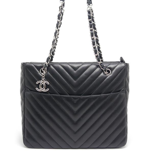 CHANEL（シャネル） CHANEL Vステッチ チェーントート シルバー金具