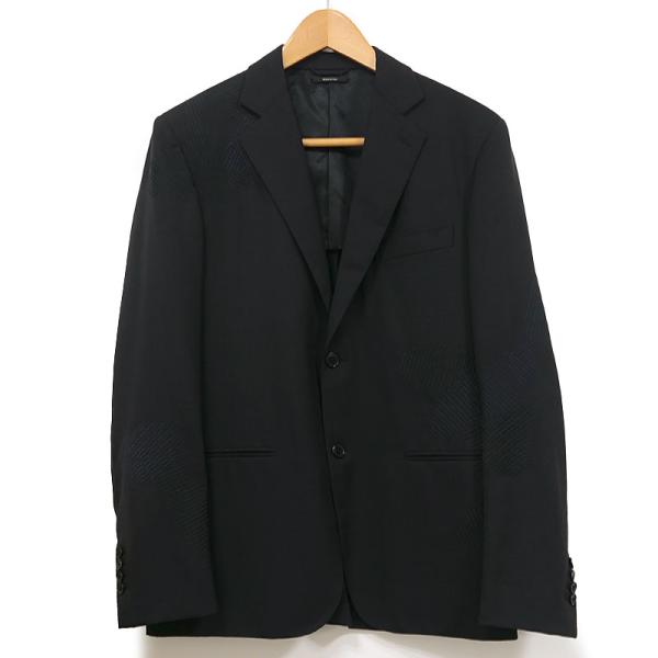 HERMES/テーラードジャケット/46 HERMES エルメス テーラードジャケット 46 ブラック ウール メンズ