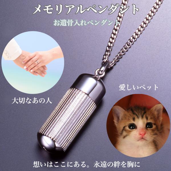 メモリアルペンダント‐PN_267 故人 ペット ペンダント お骨 遺骨 男女兼用 金属アレルギー対応 サージカルステンレス 医療ステンレス